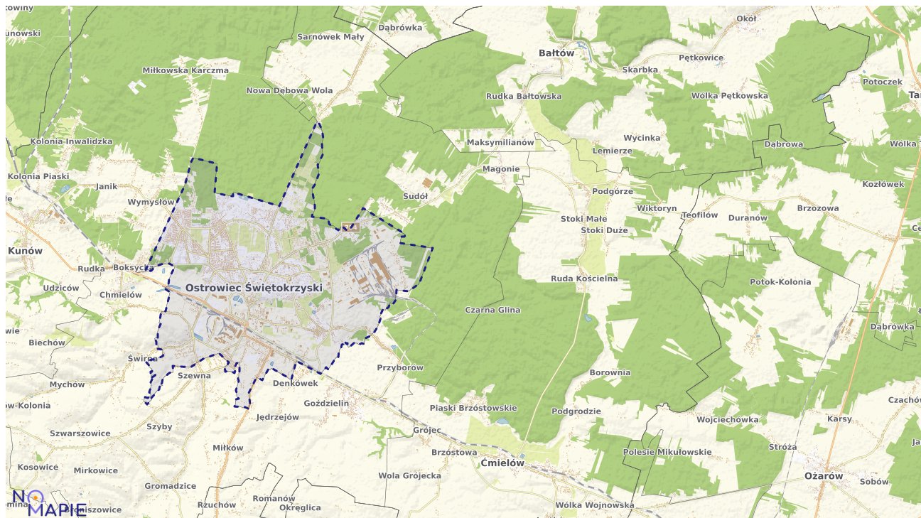 Mapa uzbrojenia terenu Ostrowca Świętokrzyskiego